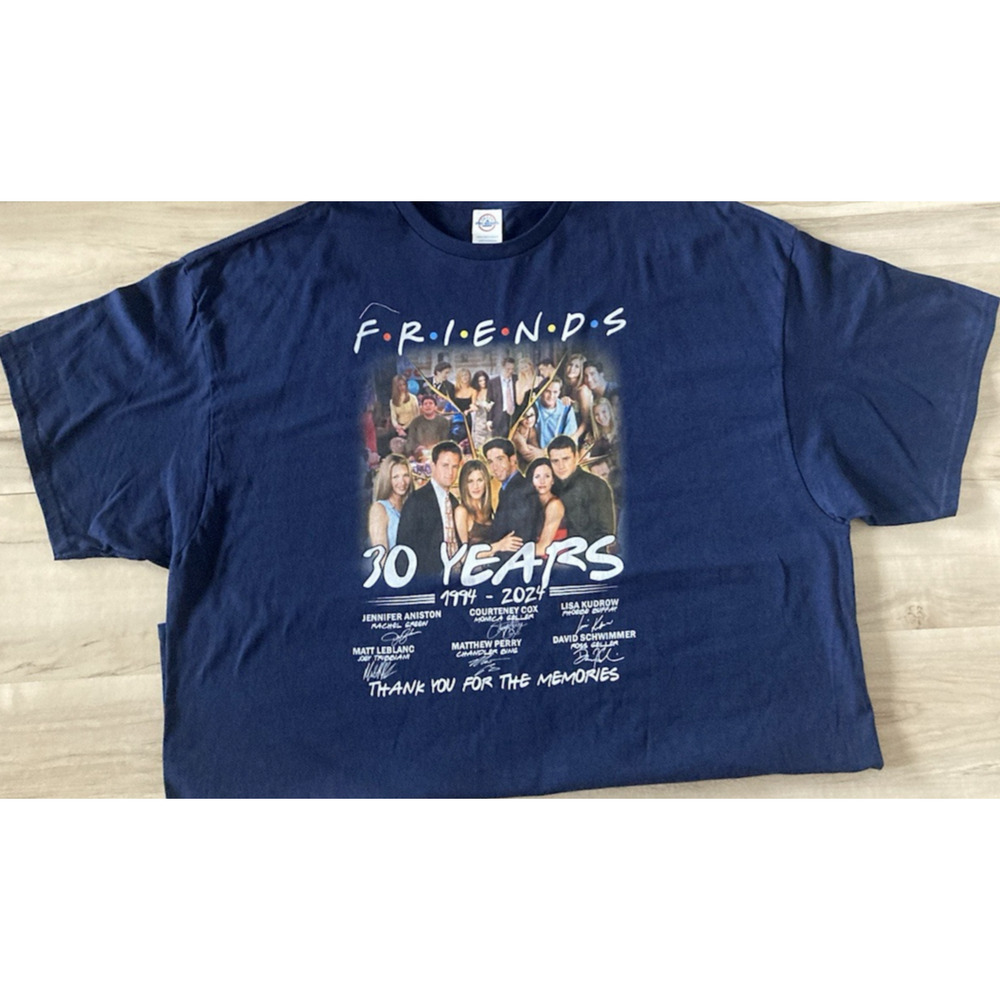 Friends 30 Years 1994-2024 Thank You For The Memories T Shirt Size 3XL